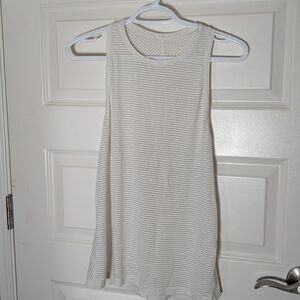 White Striped Sleeveless Top